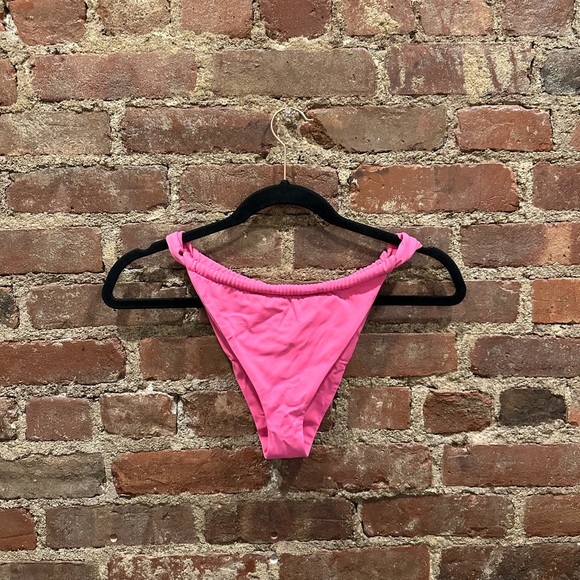 Superdown pink adjustable bikini bottom high waisted size medium - Picture 2 of 4